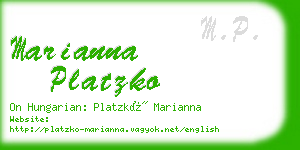 marianna platzko business card